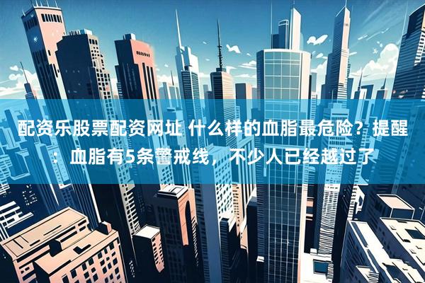 配资乐股票配资网址 什么样的血脂最危险？提醒：血脂有5条警戒线，不少人已经越过了