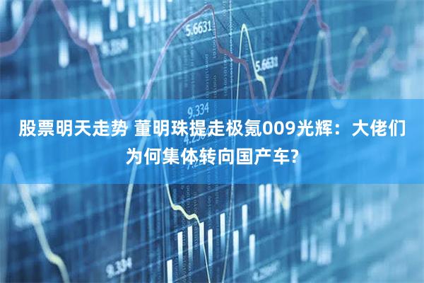 股票明天走势 董明珠提走极氪009光辉：大佬们为何集体转向国产车?
